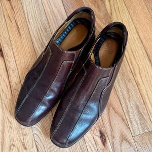 Cole Haan Nike Air Slip On Loafers Mens 9 Brown Leather Comfort Shoes